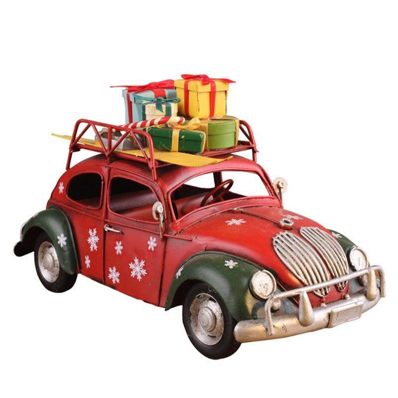 Vintage Wrought Iron Beetle Classic Car Model Decoration Ornaments Creative Home