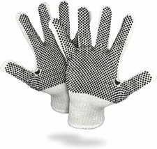 240 Pairs One Side Dots Gloves 9.5 Size PVC String Knit Gloves - £194.36 GBP