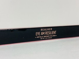 REALHER Eye AM Resilient Metallic Bronze Eyeliner 0.05oz - NEW IN BOX - ... - $15.50