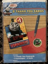 Thomas the Train & Friends Thank You Cards 8 PCS Envelope Seals New!!! - $9.78