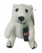1993 Coca-Cola Plush Collection - Plush Toy Polar Bear w/ Coke Bottle With Tag - £18.14 GBP
