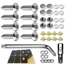 Anti-Theft License Plate Screws – Stainless Steel, Rust-Proof, Secure Fit - $19.00 CAD