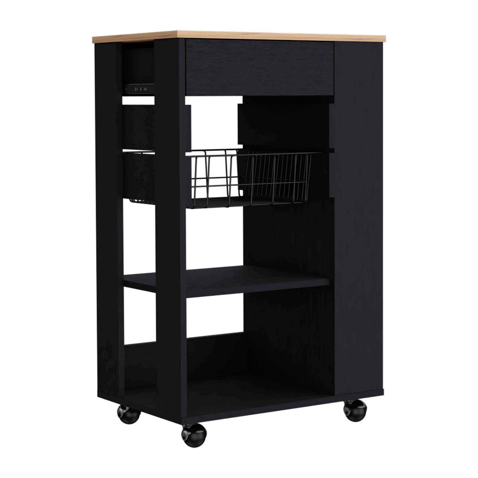 Blossom Kitchen Cart: 1 Drawer, 2 Shelves, 4 Casters Item image 2