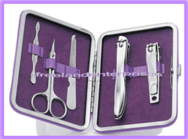 Nail Footworks Total Pedicure Kit ~ Purple ~ 5 Pieces Plus Case NIP - £9.34 GBP