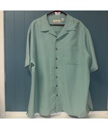 Caribbean Jeans Aqua Textured Jacquard Short Sleeve Woven Shirt Men’s Si... - $40.60 CAD