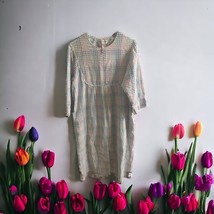 Miss Elaine Robe Duster Womens Medium Seersucker Maxi Zipper Pastel Blue... - $30.50 CAD