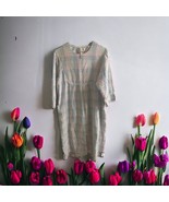 Miss Elaine Robe Duster Womens Medium Seersucker Maxi Zipper Pastel Blue... - $22.28