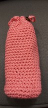 Glory Pink Pouch - 4 inches wide, 8 inches deep - Hand made crochet - £11.79 GBP