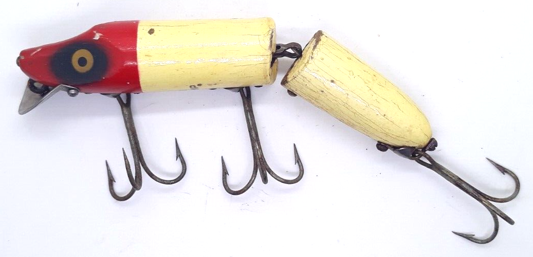 Heddon Vintage Fishing Lure Red White Joint and 14 similar items Heddon Vintage Fishing Lure Red White Joint and 14 similar items