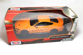 2018 Ford Mustang Gt Orange Motor Max 1:24 Orange w/MISSING Mirror Preowned - £7.18 GBP