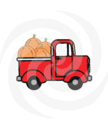 Pumpkins with Truck 7a-Digital Clipart-Gift Cards-Gift Tag-Jewelry-T shirt - £0.98 GBP