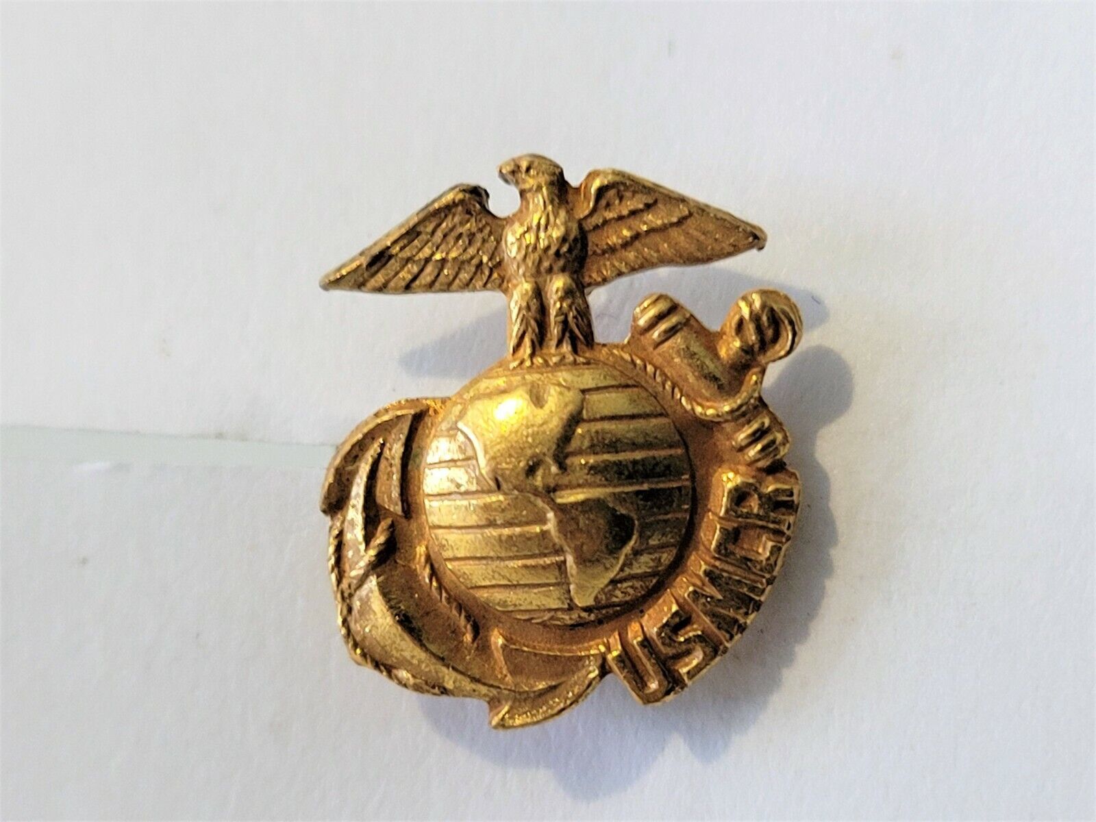 US Marine Corps Reserve cuff link - Gold Color - Very Nice 5/8&quot; high. - $4.00