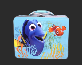 Finding Nemo Lunchbox Disney Pixar w/ Dory  - The Tin Box Co 8&quot;x6&quot;x3&quot; - $11.87
