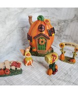 Fall Fairy Garden Set, Pumpkin Fairy House, Tiny Gnome Hut, Autumn Fairy Decor - $23.99