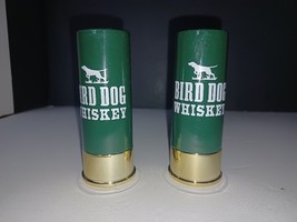Bird Dog Whiskey Promotional 12 Ga Shotgun Shell Shot Glasses, Green Lot Of 2 - £7.43 GBP
