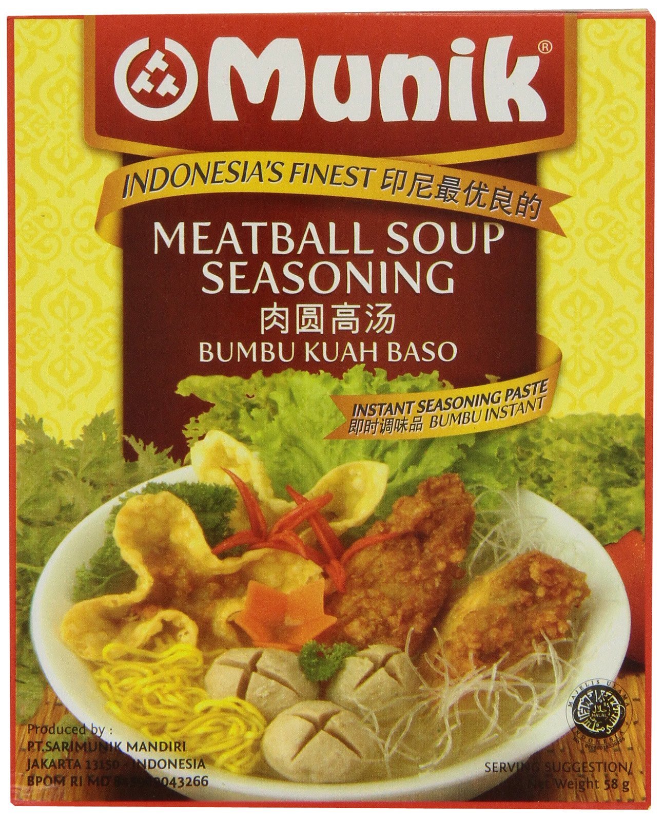 Munik Kuah Bakso Meatball Soup Seasoning, 58-Gram - $26.04