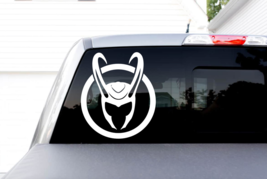 Vinyl Decal Truck Car Sticker Laptop - Marvel Comics God Loki Logo Mask Face - £2.86 GBP+