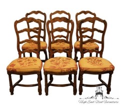 Set of 6 VINTAGE ANTIQUE Country French Style Ladderback Dining Side Chairs - £2,844.27 GBP