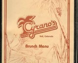 Cyrano&#39;s Pacific Bar and Grill Brunch Menu Vail Colorado  - £22.15 GBP