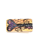 Vintage Domino Tile Hand Painted Artisan Pin Brooch Key Design - €10,51 EUR