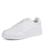 JABASIC Women Genuine Leather Platform Sneakers Lace-Up White/Fuchsia Si... - $181.01 MXN