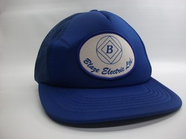 Blaze Electric Patch Hat Vintage Blue Snapback Trucker Cap - £24.10 GBP