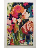 Premium Quality 10&#39; x 14&#39; Brilliant Poppies Hand Tufted Anthropologie Wo... - $2,212.56 CAD