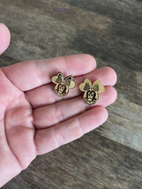 New Pair Of Disney Minnie Mouse Gold Stud Earrings Ears Jewelry Set Mickey - $19.75