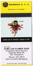 Matchbook Cover Alma Lou Flower Shop Pete &amp; Kathy Drysdale C - £0.55 GBP
