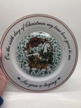 Domestications 12 DAYS OF CHRISTMAS 6th Day 6 Geese A-Laying Salad Dessert Plate - £10.11 GBP