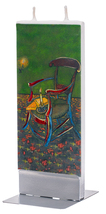 Flatyz Handmade Twin Wick Unscented Thin Flat Candle  -Van Gogh - Gauguin&#39;s Chai - £15.14 GBP