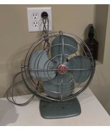 Vintage Mid Century GE Metal Fan Aqua Blue 10&quot; Fan Tested &amp; Fully Works - $95.82 CAD