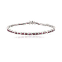 18K Gold Ruby Diamond Tennis Bracelet - £2,806.37 GBP