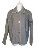 Michael Kors Women's Short Denim Look Exposed Stitching Jacket Sz Medium  - $14.70