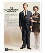 Tempo Mohara Suits Saturday Night Mis-Match Vintage 1968 Full-Page Magaz... - £7.62 GBP