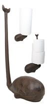 Cast Iron Marine Whale With Long Tail Kitchen Paper Towel Or Toilet Pape... - $29.99