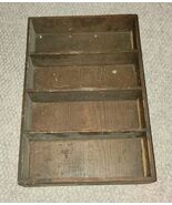 Rustic Wood Storage Cubby Wall Shelf Knick Knacks Trinkets Silverware Di... - $24.99