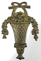 Antique French Bronze Doré Urn with Garland Ornamentation 9.5" Tall - $68.31