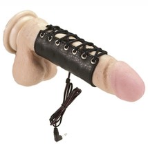 Rimba Electro Stimulation Leather Cock Sleeve with Free Shipping - £95.66 GBP