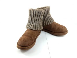 UGG Australia Boots Women 8M Cambridge Shoes Brown Suede Leather Missing... - $27.54