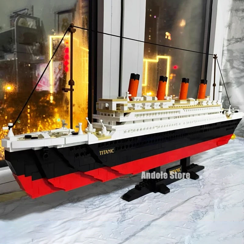 Titanic Cruise Ship Building Block Boat Model Bricks Moive Series Jack a... - $79.62