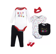 NEW Baby Girl 6 Pc Set Christmas Holiday Merry &amp; Bright Layette sz 6-9 m... - £11.80 GBP