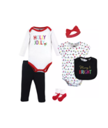 NEW Baby Girl 6 Pc Set Christmas Holiday Merry &amp; Bright Layette sz 6-9 m... - $14.95