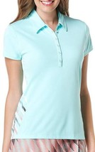 PGA TOUR Womens Short Sleeve Printed Polo, Small, Aruba Blue - £57.69 GBP