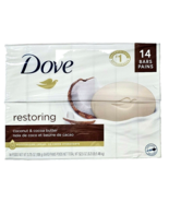 Dove Restoring Coconut &amp; Cocoa Butter ¼ Moisturizing Cream 14 Bars Soap ... - $57.18 CAD