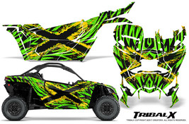 CAN-AM BRP MAVERICK X3 CREATORX GRAPHICS KIT DECALS TRIBALX CM YELLOW GREEN - £356.05 GBP