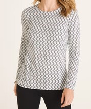 Chicos 3p Jersey Knit Tee Shirt Womens XLp Long Sleeves Scoop Neck Geometric - £10.59 GBP