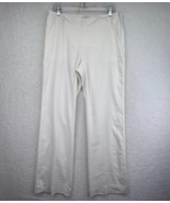 Cabi Pants Womens 10 Dress Trousers Straight Leg White Lined Slash Pockets - £18.59 GBP