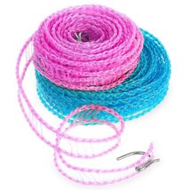 Giantree 2 Pack Retractable Windproof Clothesline Pink + Blue for Outdoor - €2,65 EUR