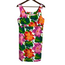 Boden Dress 10R Savannah Sheath Multicolor Floral Empire 100% Cotton Hawaiian 10 - £39.46 GBP